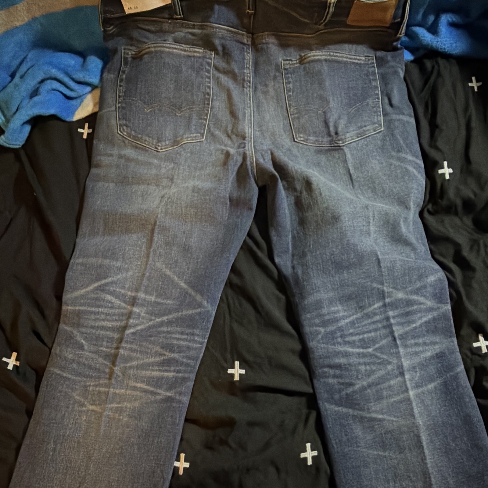 American Eagle AirFlex+ Men’s Dark Wash Blue Denim Bootcut Mid Rise 5-Pkt