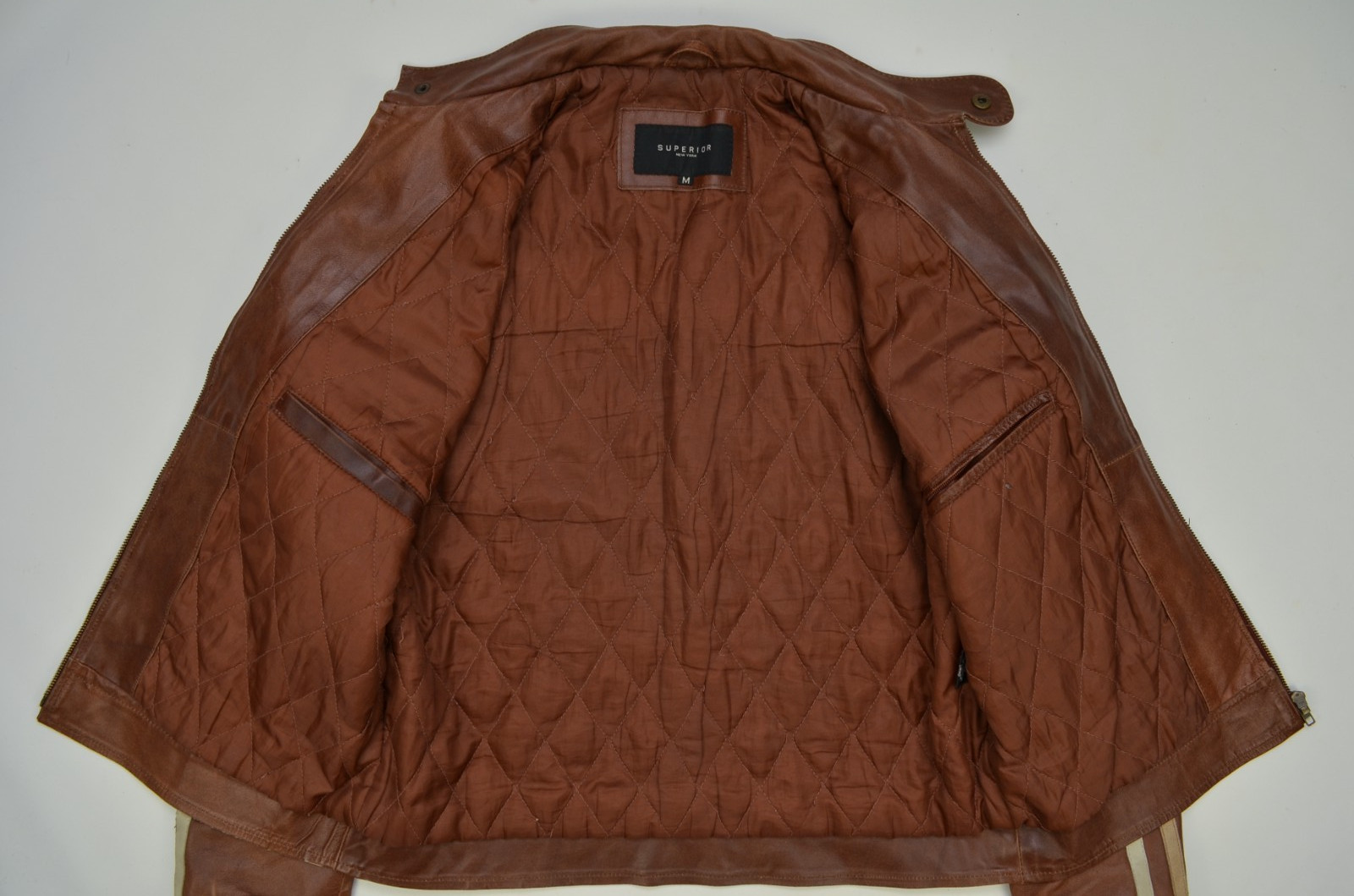 Vintage Superior New York Brogniez American Classic Motorcycle Leather Jacket M