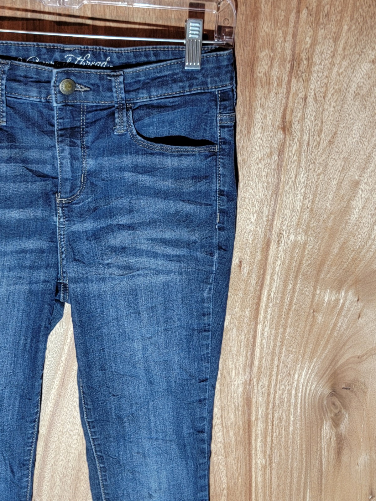 universal thread jeans womens size 2/26r skinny high rise stretch denim blue