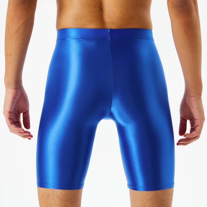 Men’s Wet Look Shiny Satin Tights Underwear Bulge Pouch Boxer Shorts Underpants