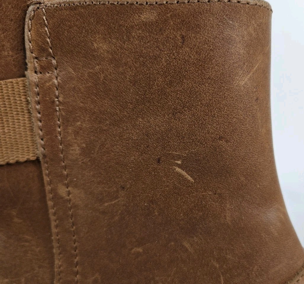 SOREL SLIMBOOT SHORTY TAN LEATHER RIDING BOOTIES WOMEN’S SZ 7.5 NL2156-286 NOTE!