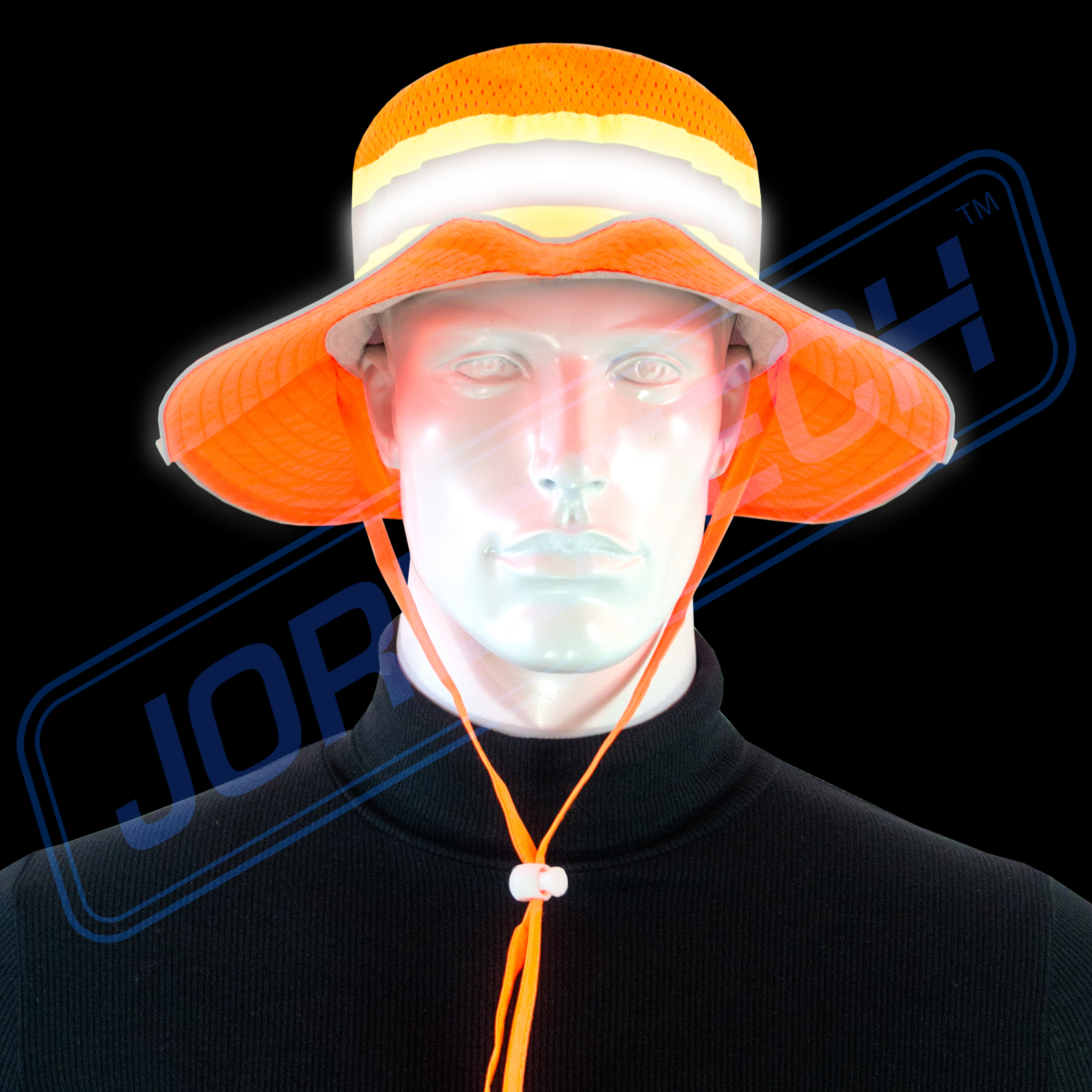 Orange lime Construction Hat Ventilated Reflective Safety Boonie Jorestech