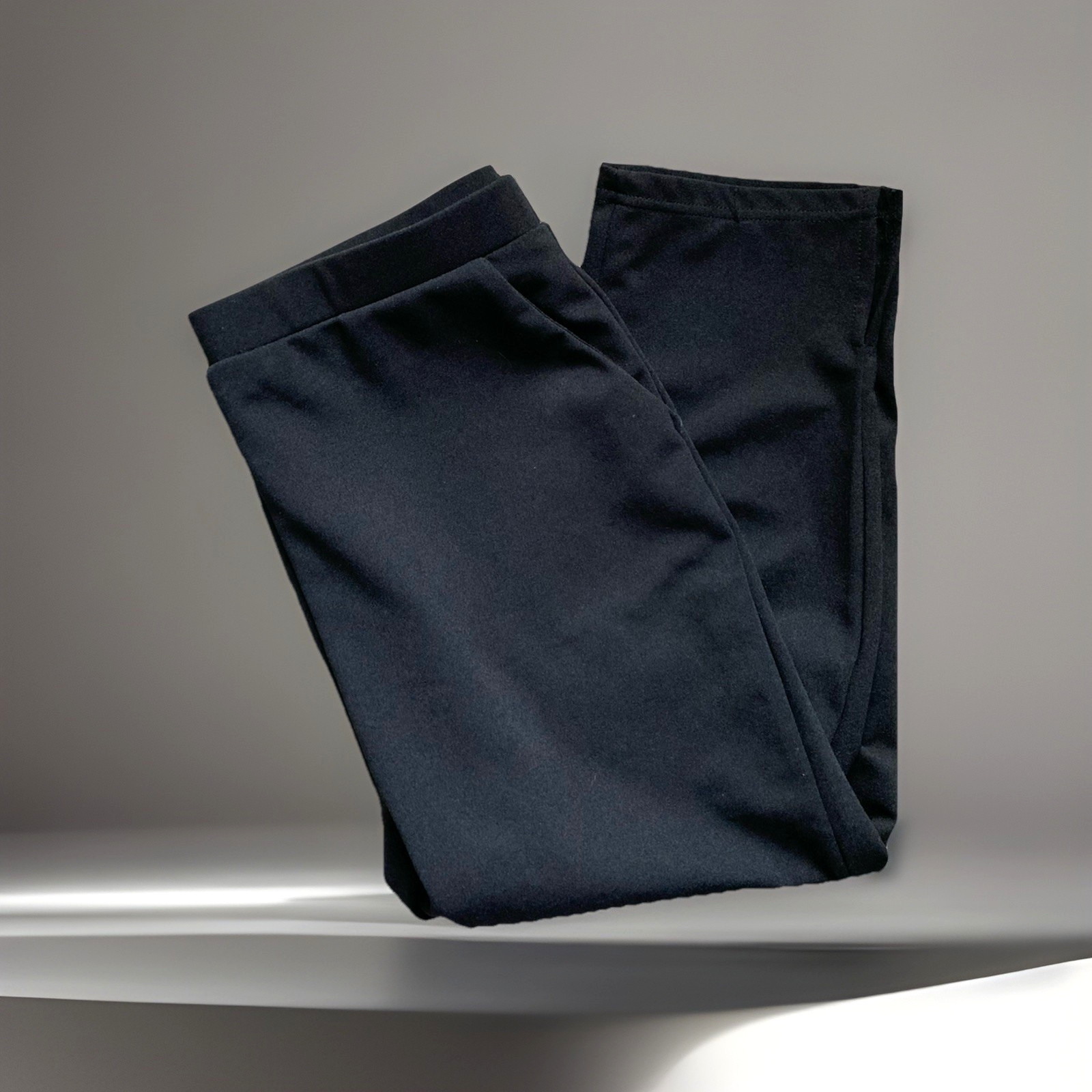 Ladies Black Cropped Trousers Easy Care Comfort Fit Size XL 14-16 BNIB