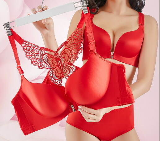 Women Bras 3/4 Cup Butterfly Front Closure Seamless Plus size underwear 17081