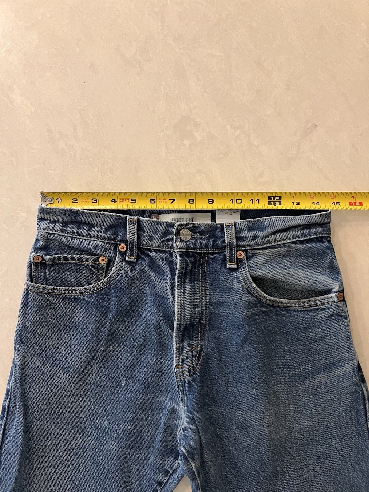 Levi’s Men’s 517 Bootcut Jeans, 31×34, Y2K Distressed/Worked-in, Medium Wash