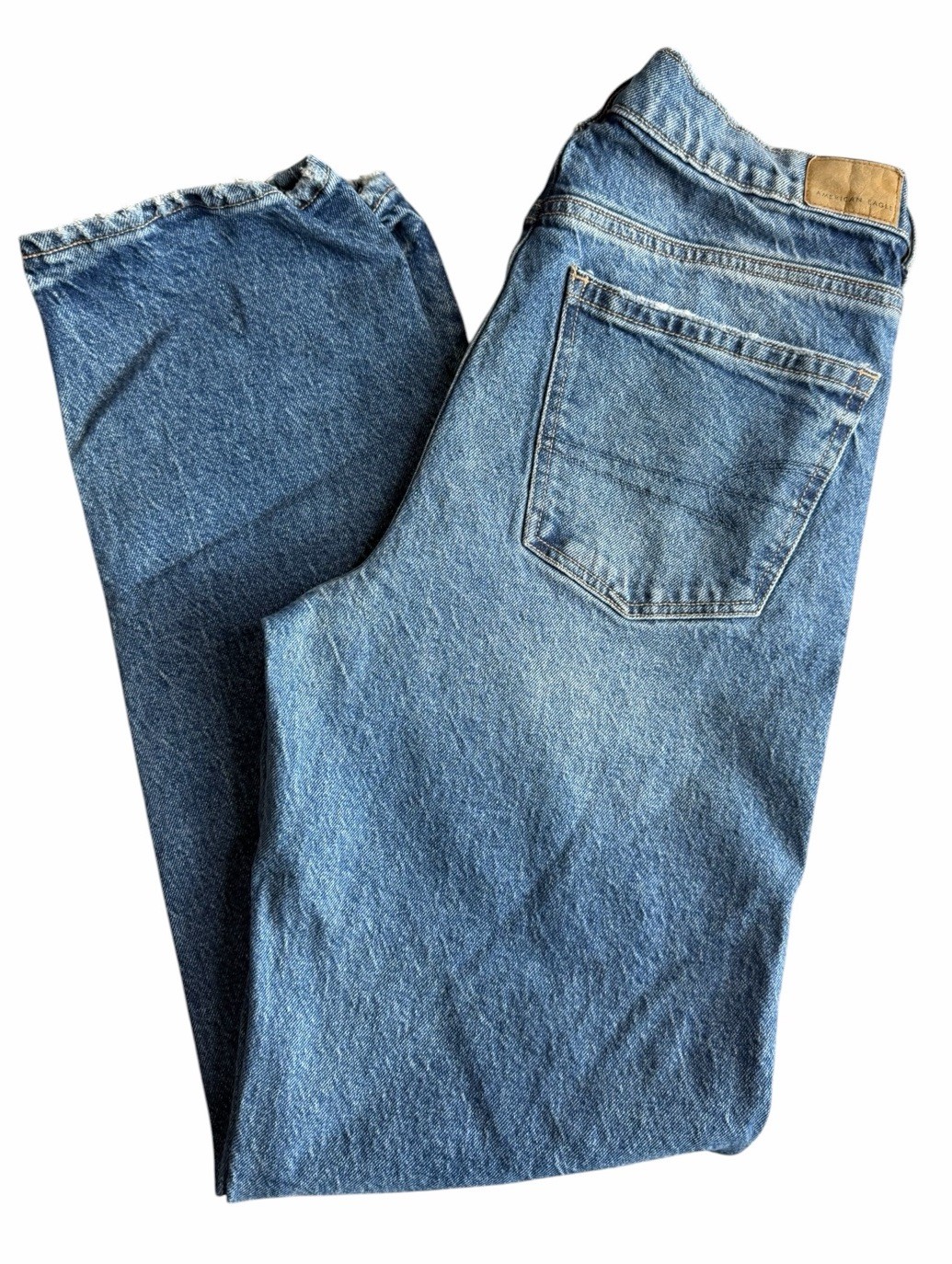 American Eagle Super High Rise Straight Jeans Women’s 31×32 Medium Wash