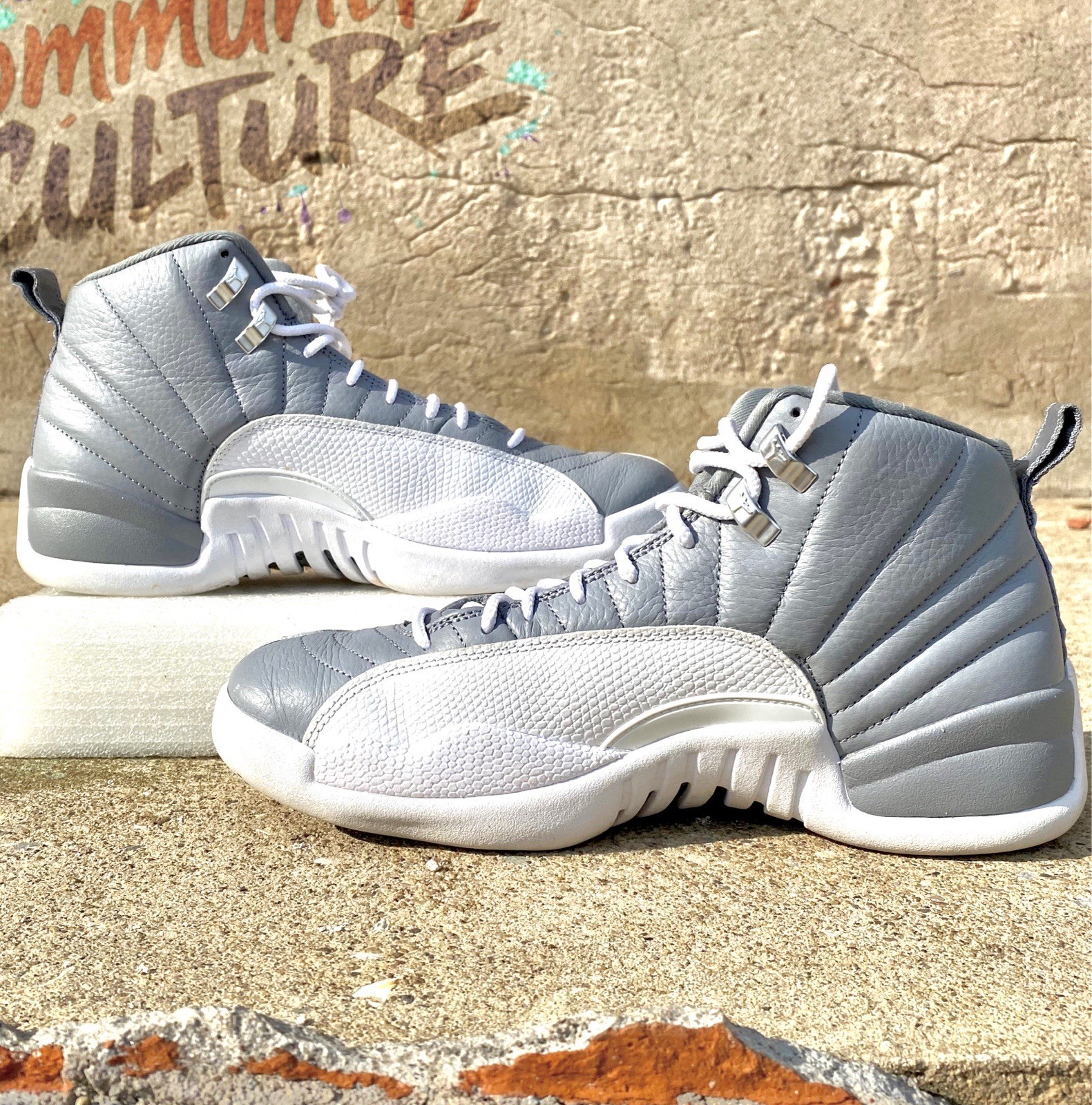 Nike Air Jordan 12 Retro Stealth Size 10 Grey White CT8013-015 (No Box)