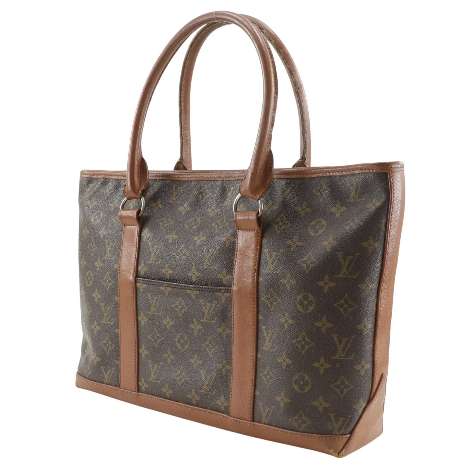 LOUIS VUITTON Weekend PM Tote Bag M42425 Brown Monogram canvas unisex