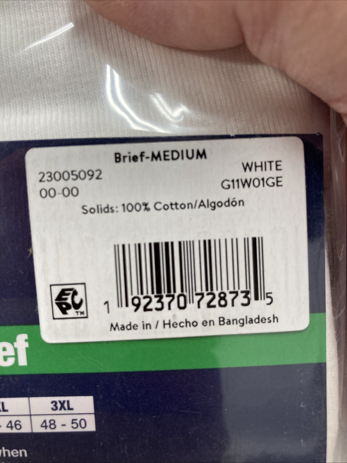 George Size M (32-34) 6 Pack men’s Full Rise Briefs White Cotton Tag-Free NEW