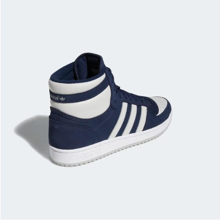 MENS ADIDAS TOP TEN RB LEATHER SKATE NAVY BLUE GREY RETRO BASKETBALL SHOES Sz 7