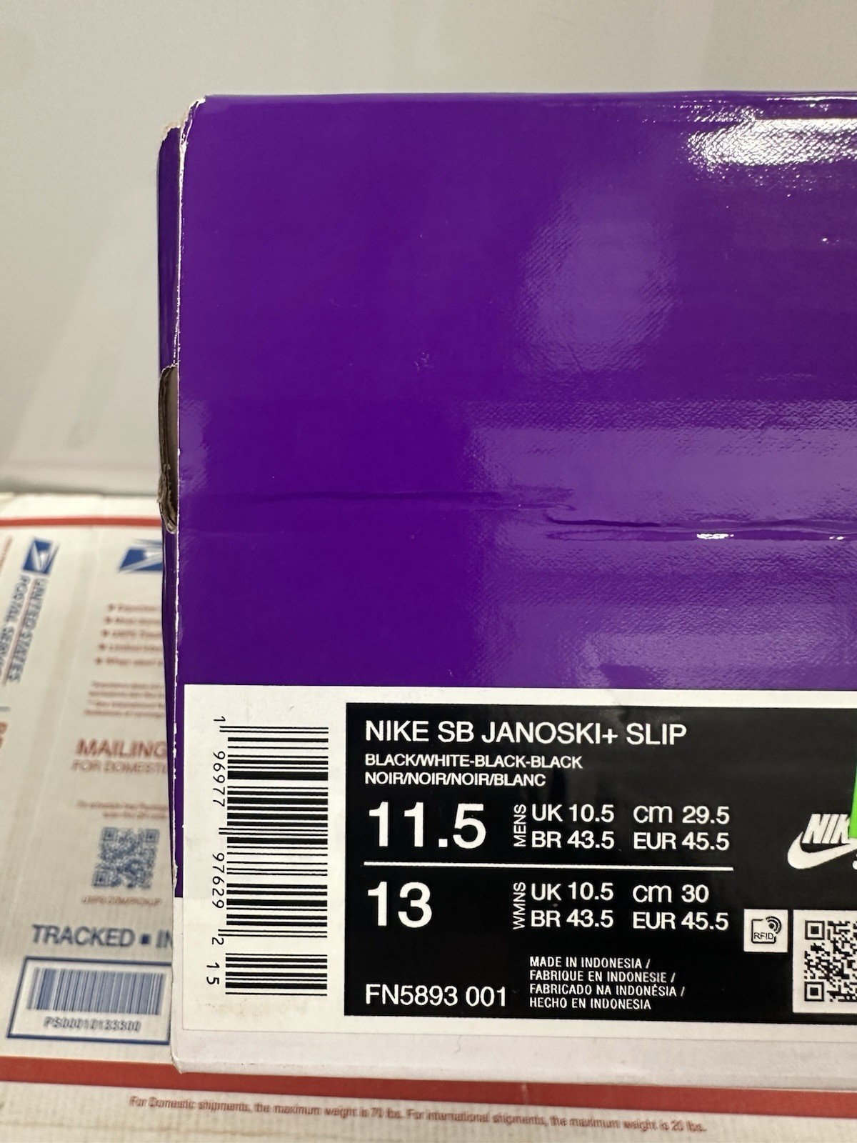 Nike SB Zoom Janoski+ Slip ‘Black White’ FN5893 001 Size 11.5