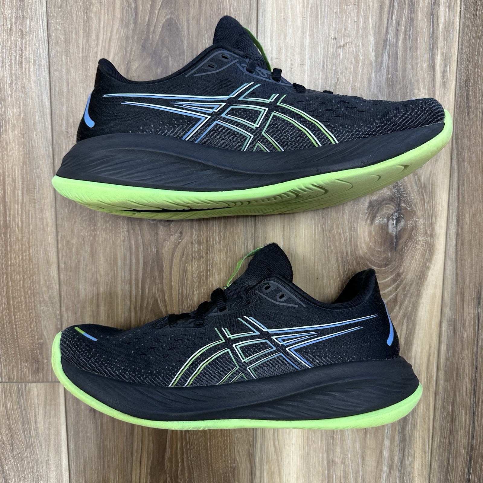 Asics Gel-Cumulus 26 Running Shoes 1011B792-001 Black Electric Lime, Size 9.5