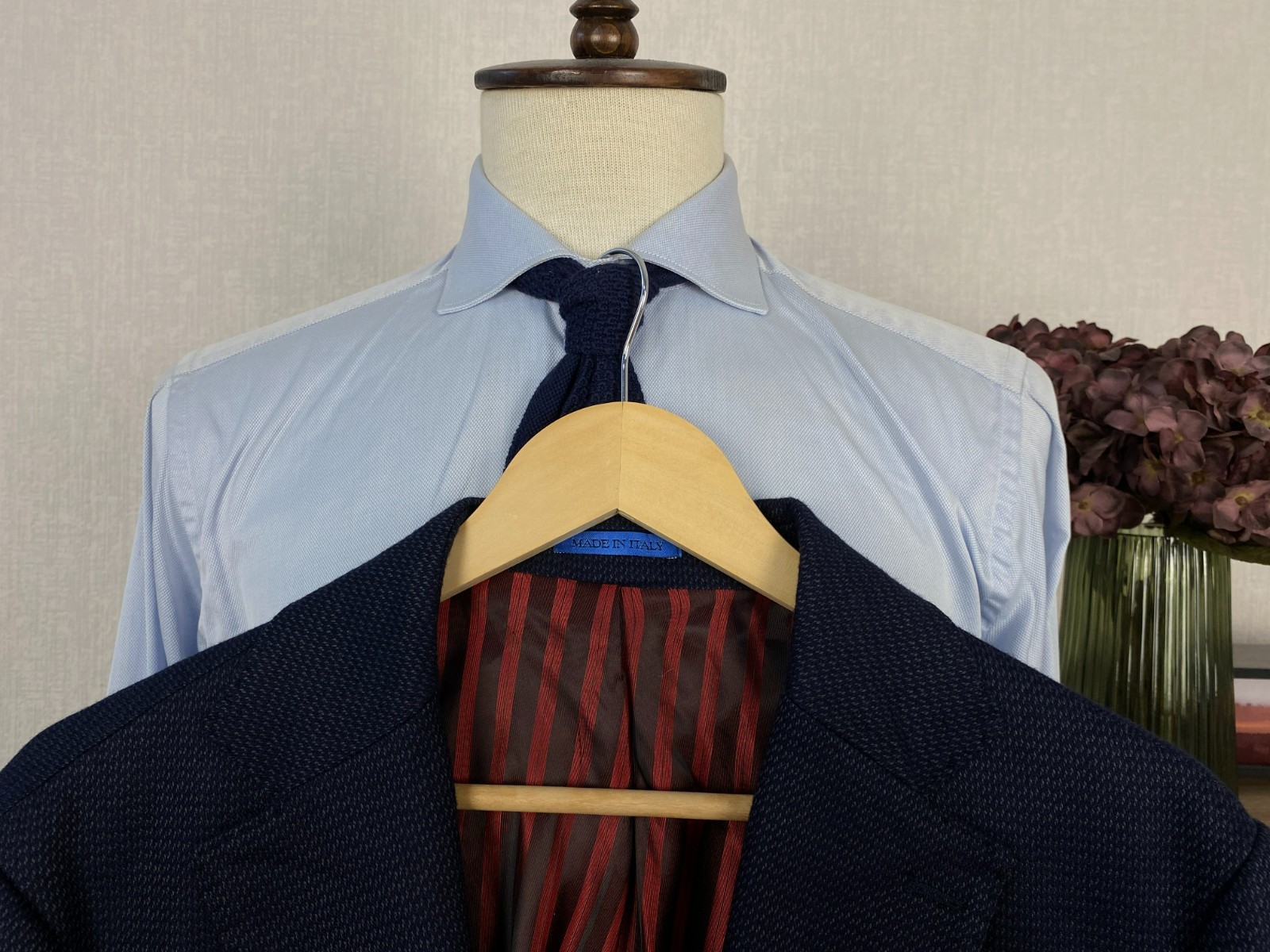 Linea Sartoriale Dark Blue Wool Cashmere Half Lined Silk Italian Blazer 42 EU 52