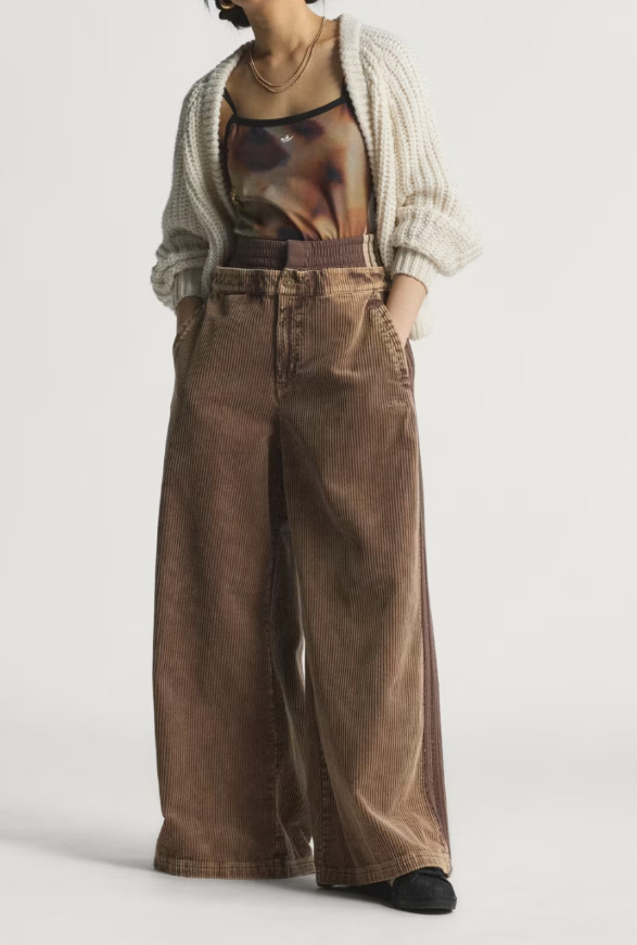 adidas Originals Corduroy SST Oversized Pants Women Lifestyle AsiaFit NWT KD8782