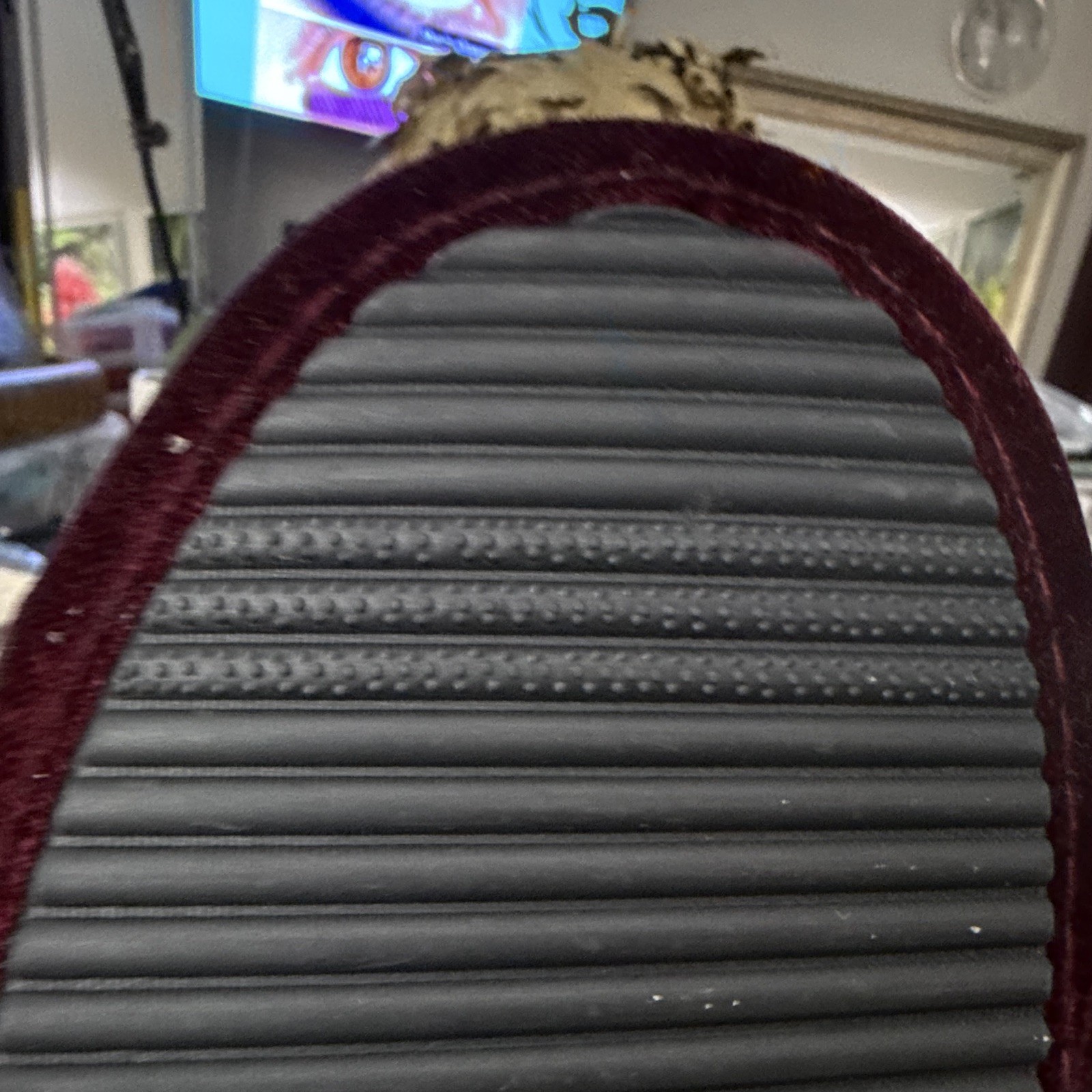 Dearfoams Burgundy Velour Slide Slippers Women’s US 9-10 EU 40-41
