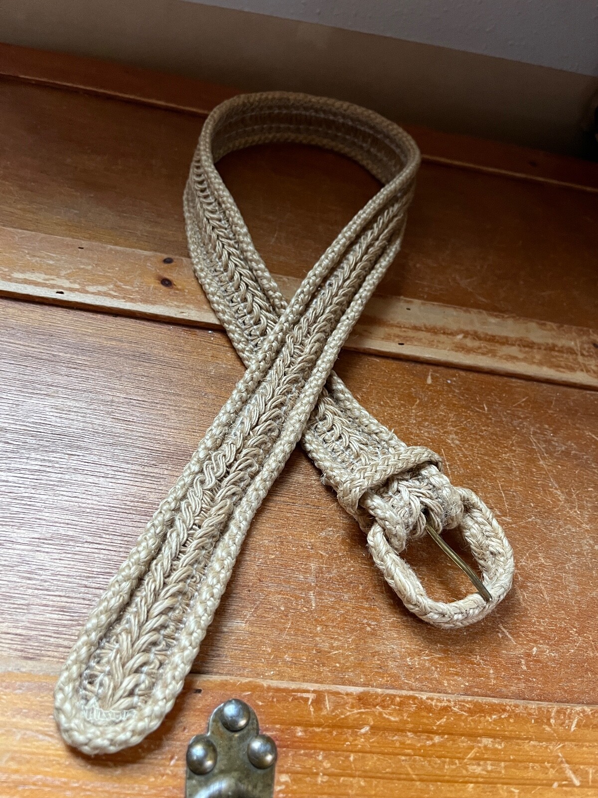 Woven Twine Belt w Covered Buckle – 30.5 inches long not including buckle x 1 an