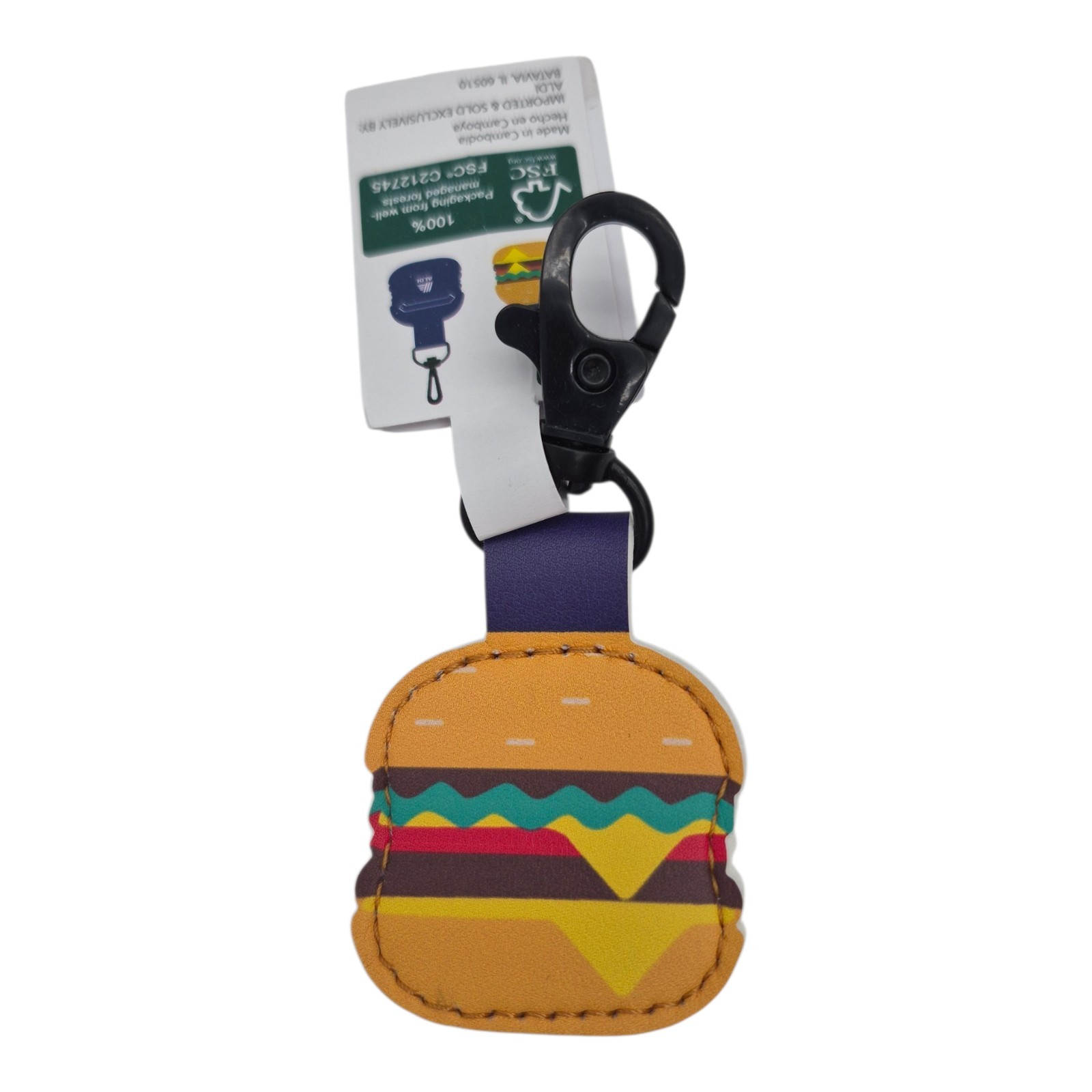 Aldi Keychain Quarter Keeper Burger NEW Aldi Finds Shopping Cart Coin Holder