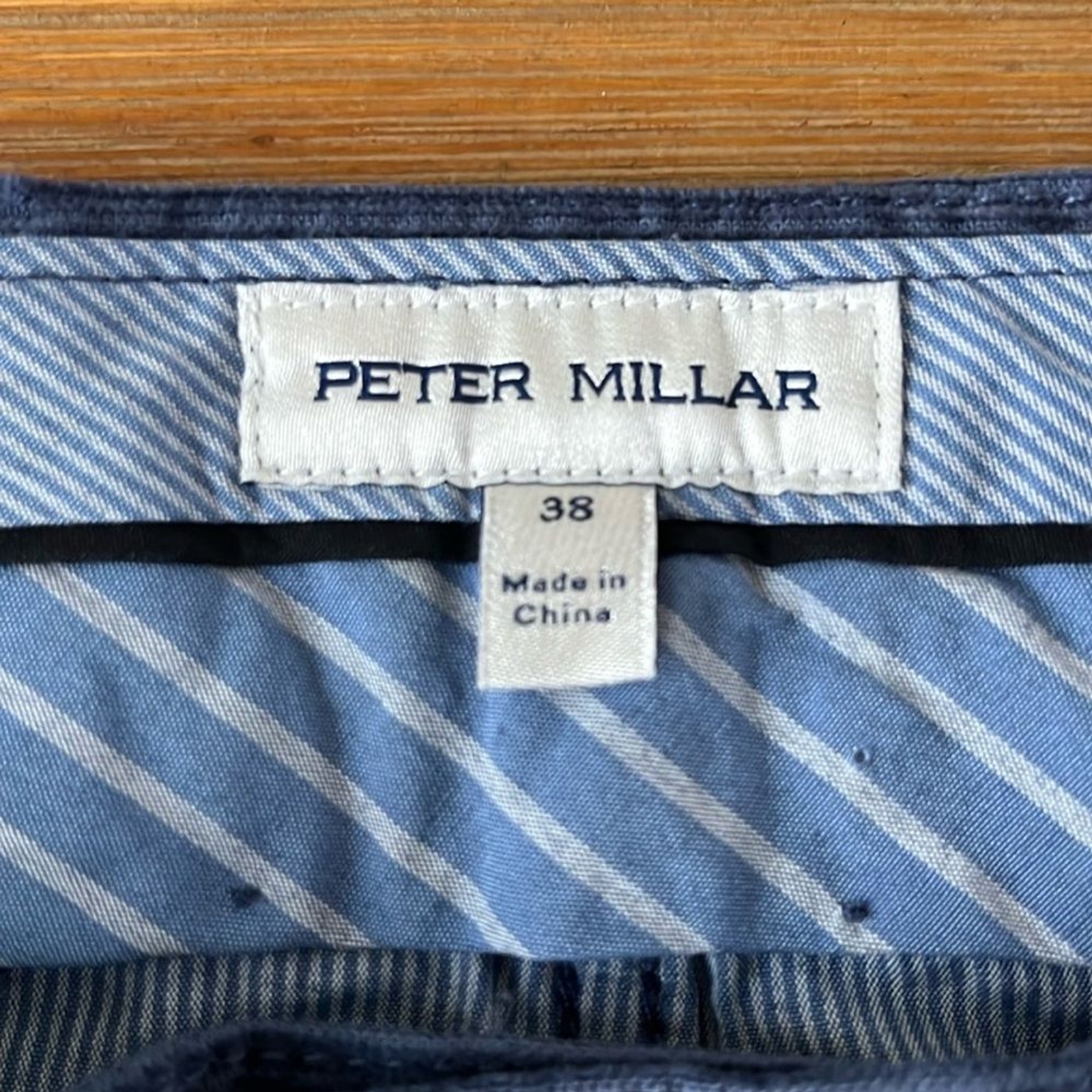 NWT Peter Millar Superior Soft Corduroy Five-Pocket Pant Blue Size 38