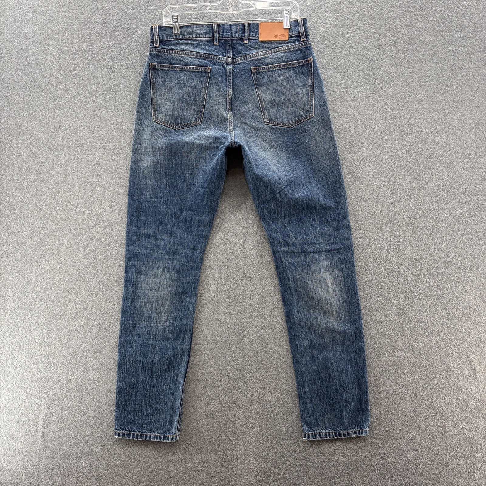 Taylor Stitch Democratic Jeans Mens 32×32 Blue Selvage Button Fly Denim Organic