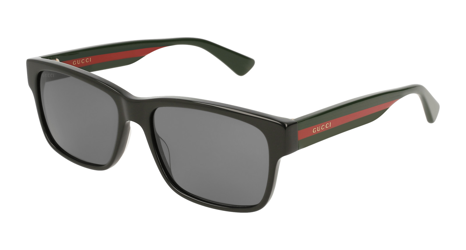 GUCCI GG0340S 006 Rectangular Square Black Grey 58 mm Men’s Sunglasses