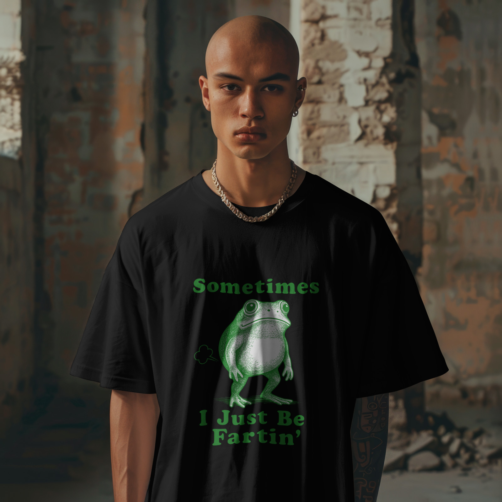 Funny Frog Vintage Shirt Sometimes I Just Be Fartin Retro Graphic Tee