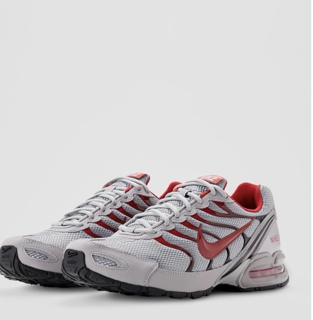 New Nike Men’s Air Men’s Max Torch 4, Atmosphere Grey/University Red-Black, 8.5
