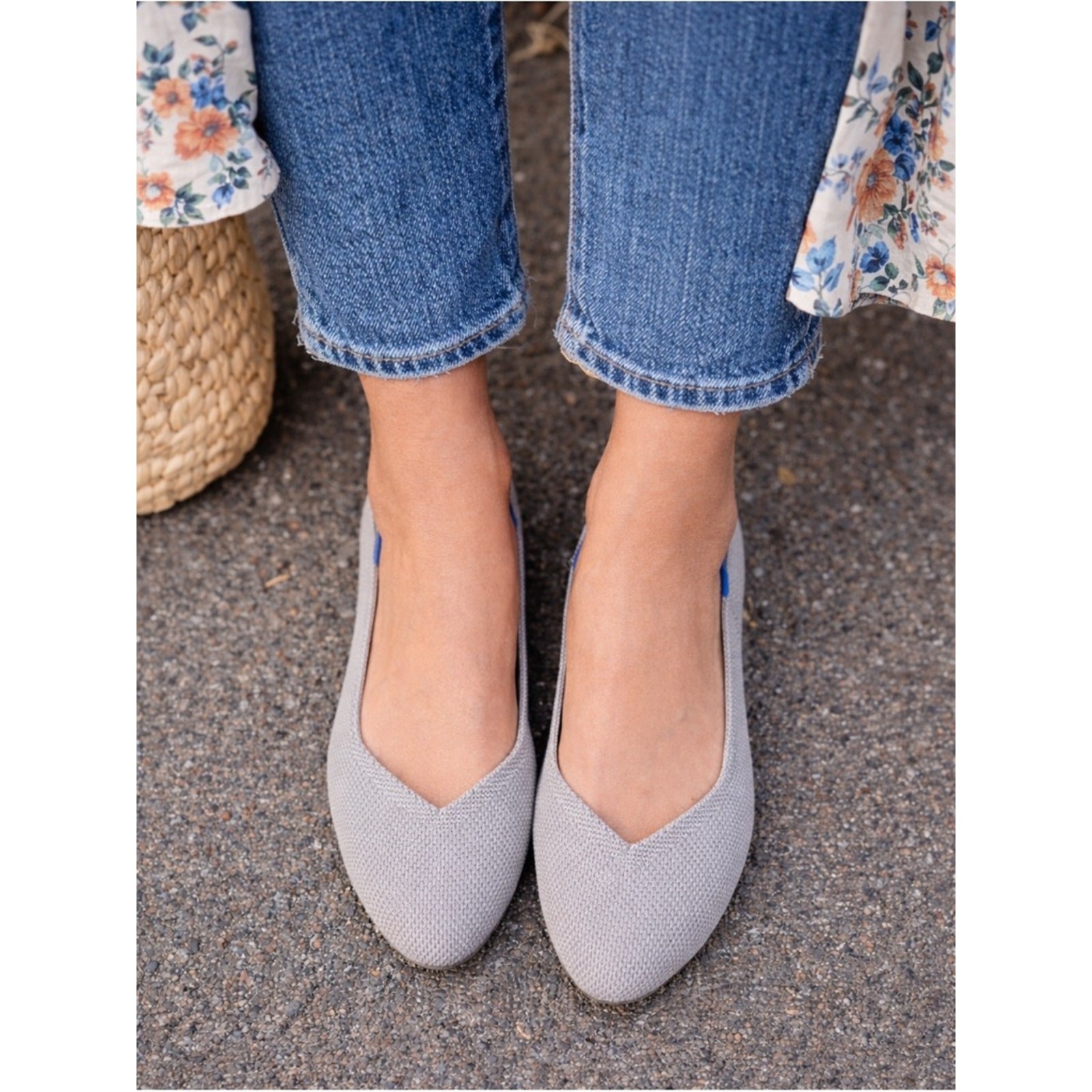 Rothy’s The Flat In Charcoal Gray Size 7.5