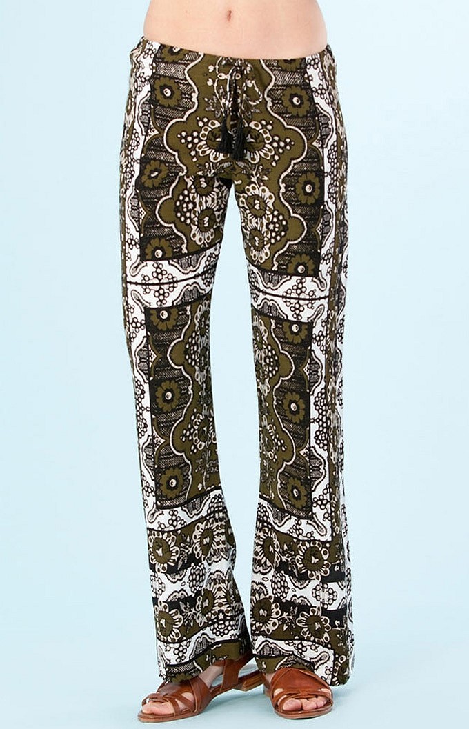 Hale Bob Floral Print Pants XS S Blue Green Pink NWT 6ARF8334