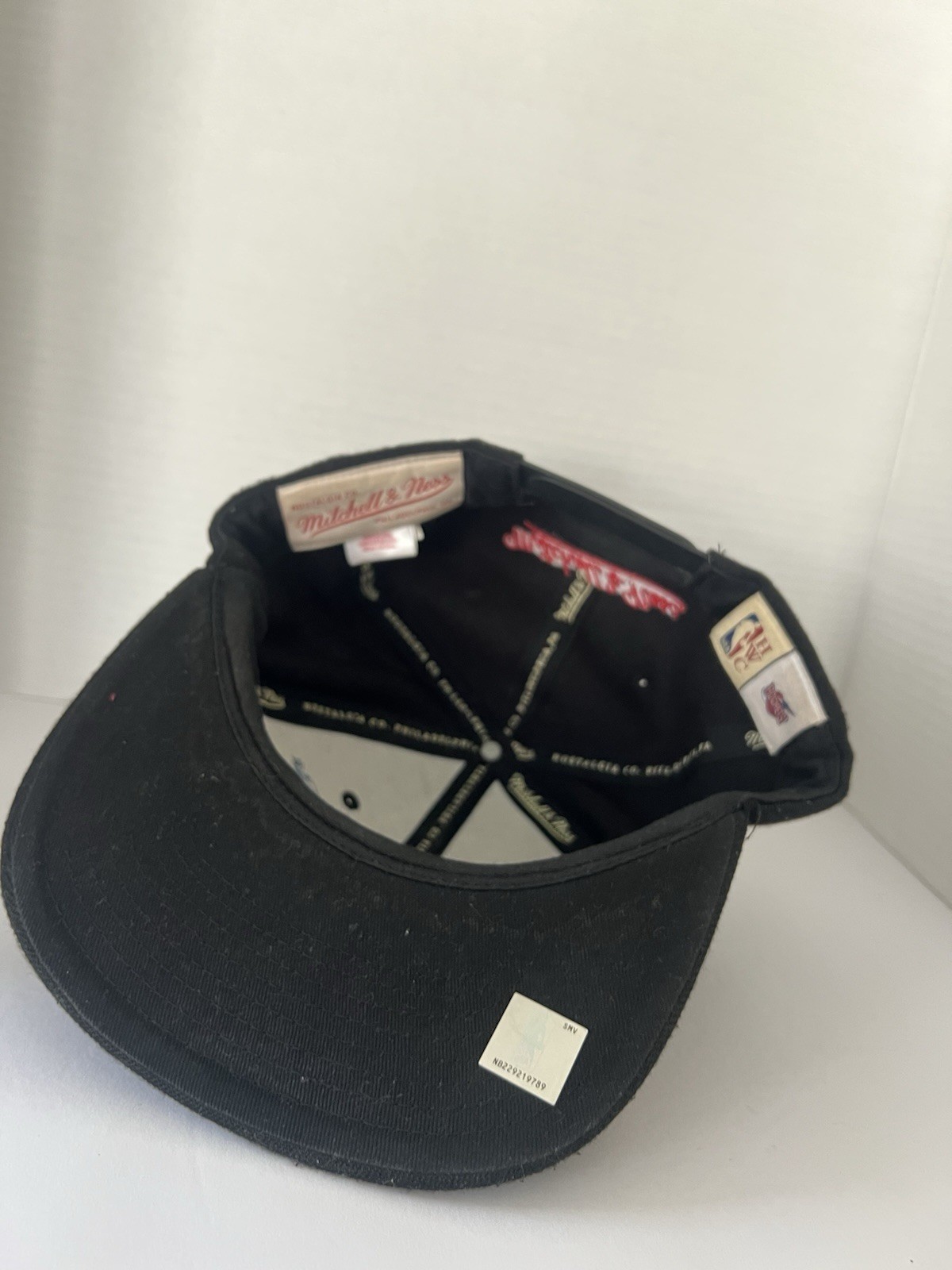 Black Mitchell & Ness Houston Rockets Snap Back Cap Hard Wood Collection