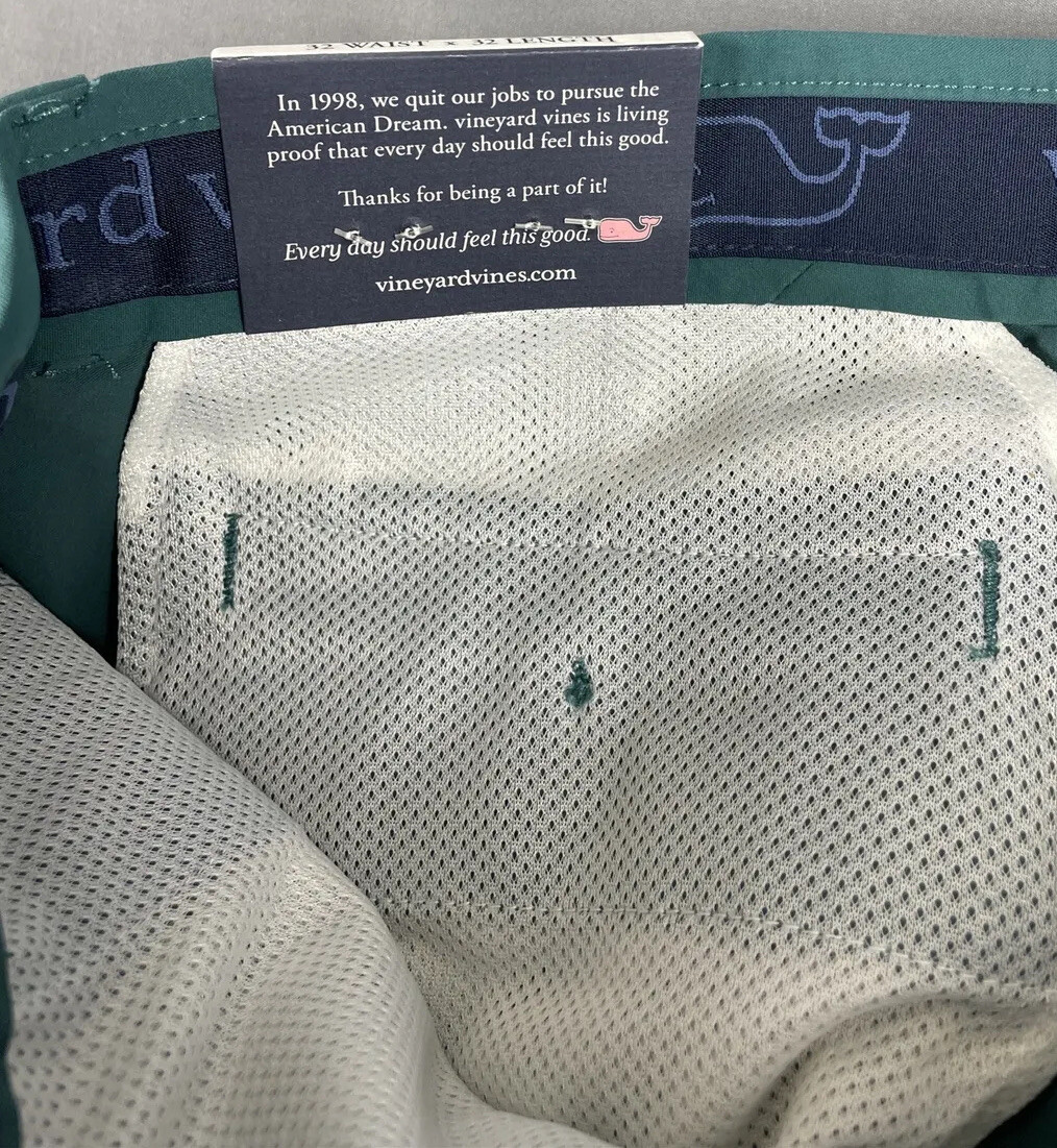 Vineyard Vines Golf Pants Performance Breaker 32 x 32 Green Nylon Spandex NWT