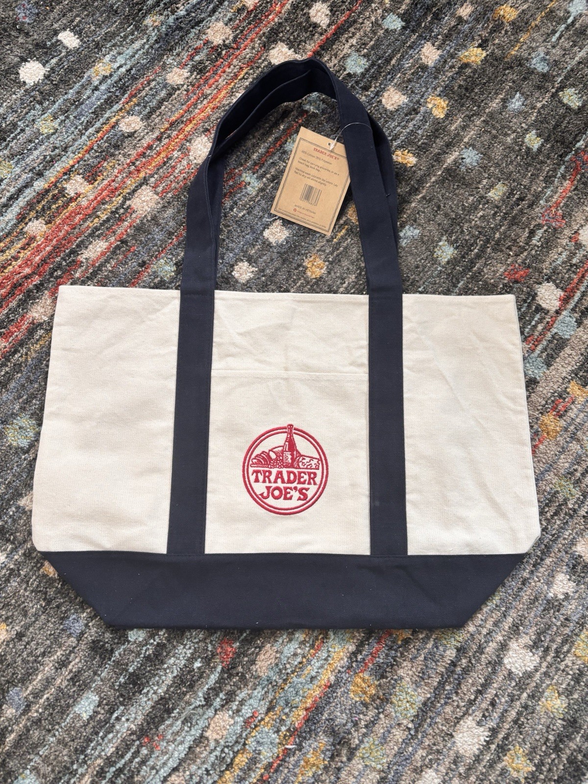 ❤️Limited Edition ❤️Trader Joe’s Navy Blue Tote 👜Brand New💯% Never Used +🏷️