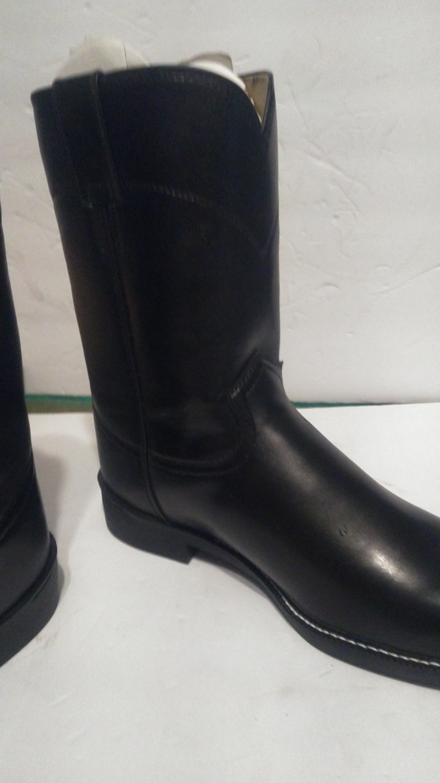 Justin Basics Style JB3000 8 D Leather Western Roper Cowboy / Biker Boots
