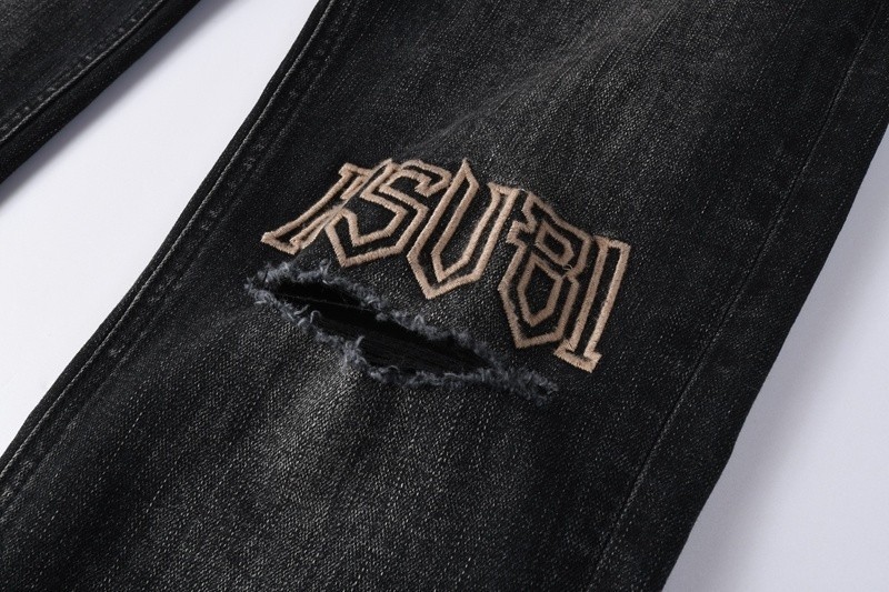 ksubi jeans men Black ripped embroidered jeans 3052 size28to40