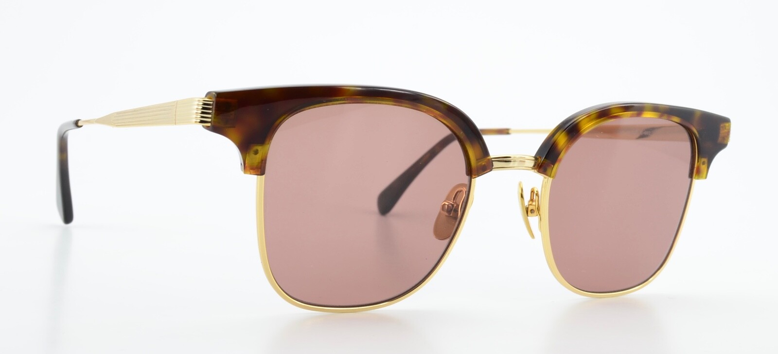 KALEOS Sunglasses Square 48-20 C-002 Shiny Gold Havana Luxury Design L