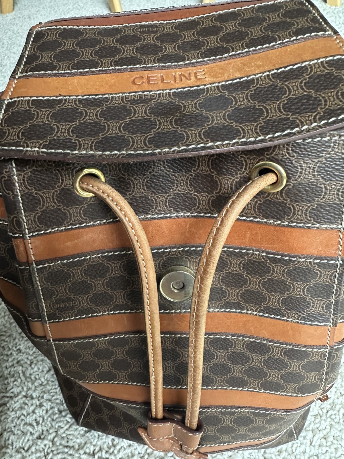 Authentic Celine Macadam Monogram Backpack