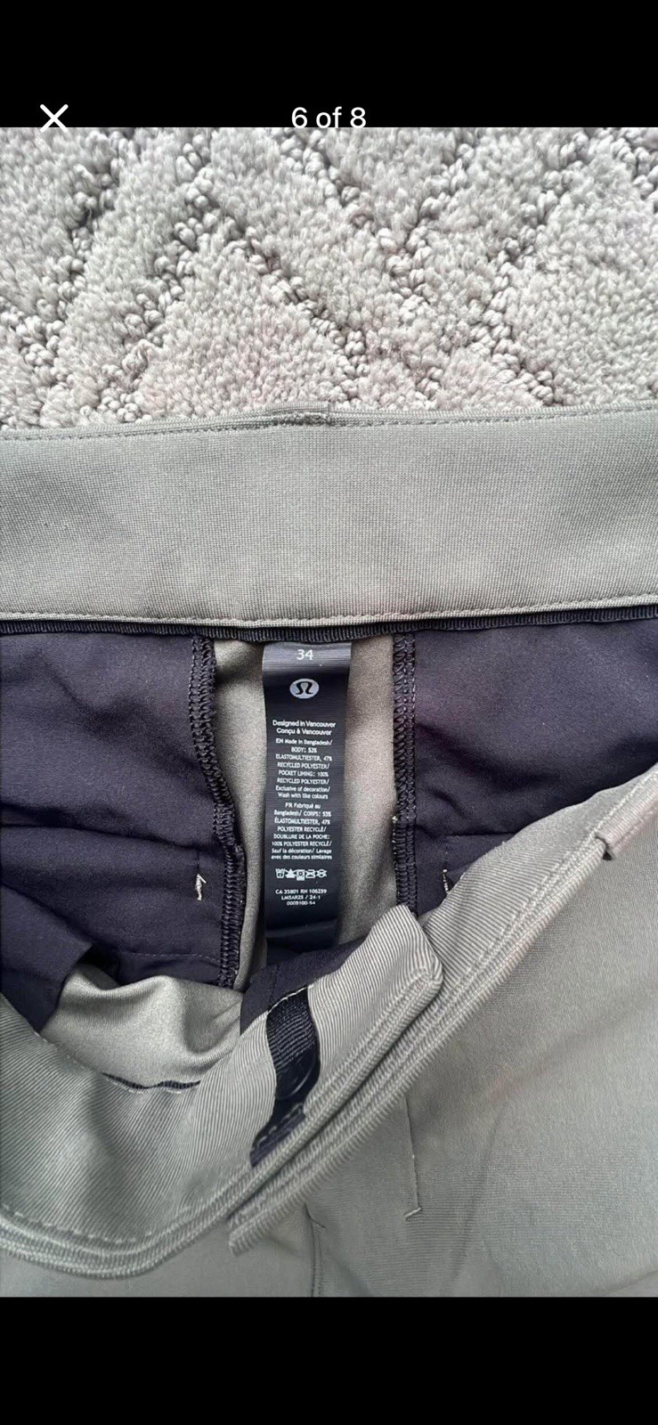 Lululemon ABC Pant Classic Size 30 Warpstreme Army Green 2 Way Stretch M5426