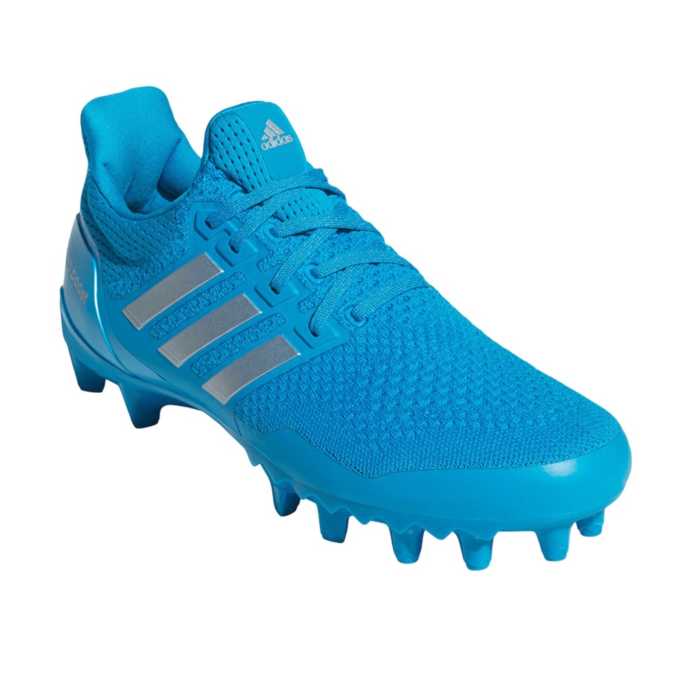 adidas Ultraboost Ultra Boost Football Cleats Mens Blue Sneakers Athletic Shoes