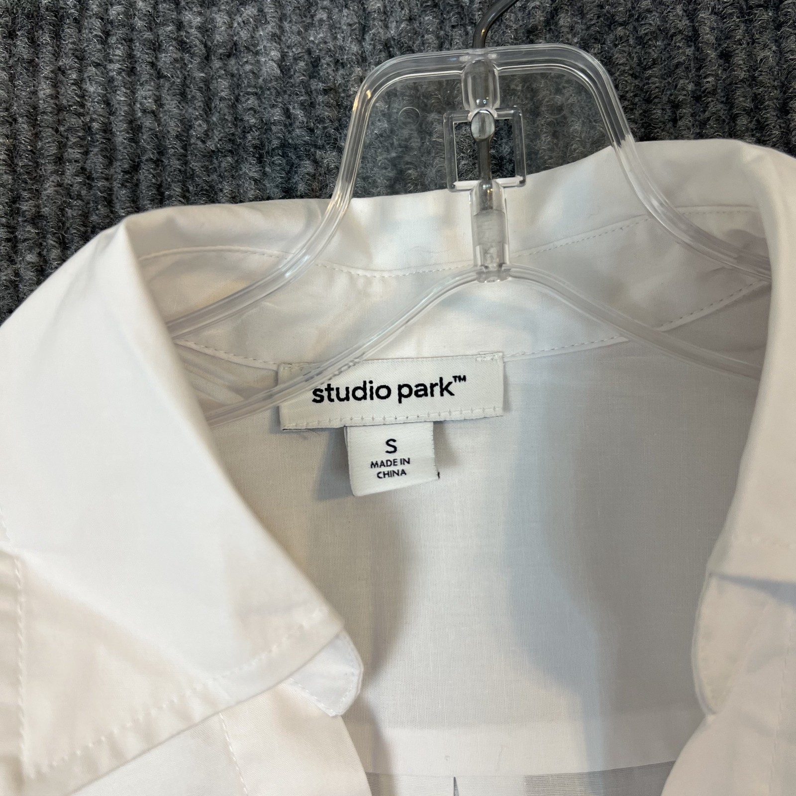 Studio Park x Leah Williams Woven Collared Wrap Shirt Womens Size Small White