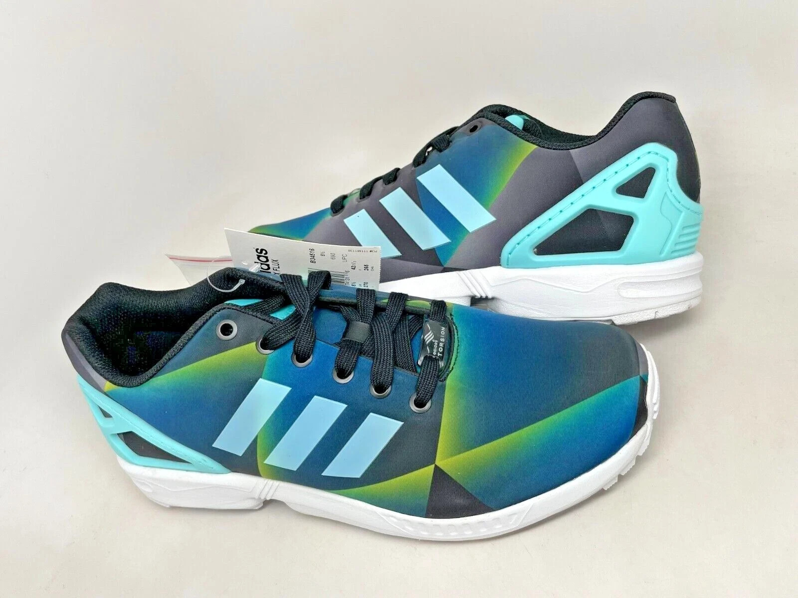 New Adidas Men’s Originals ZX Flux Shoes (B34516) Size US 12 = Eur 46 2/3