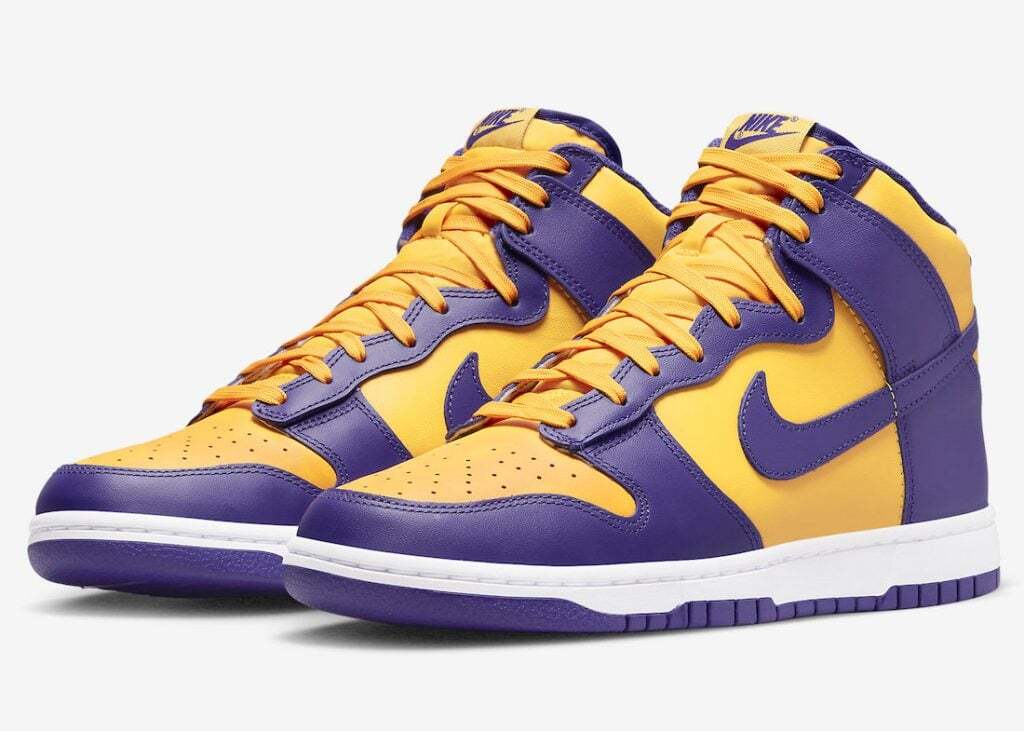 Nike Dunk High Retro Lakers DD1399-500 Yellow Purple Men’s US4-14 NEW