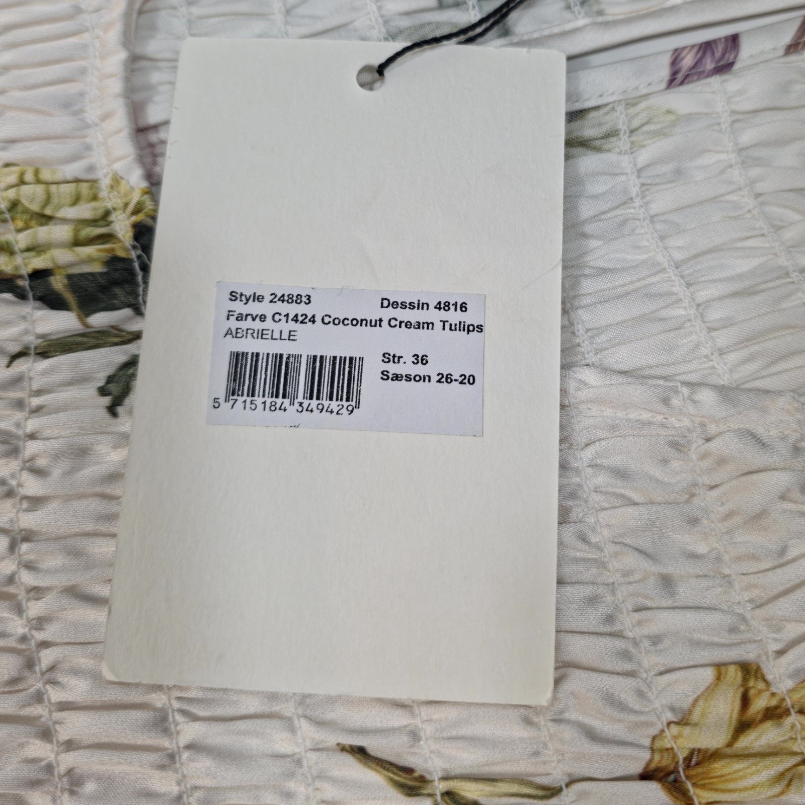 Baum und Pferdgarten Abrielle Midi Dress EU 36 US 4 White Floral Satin