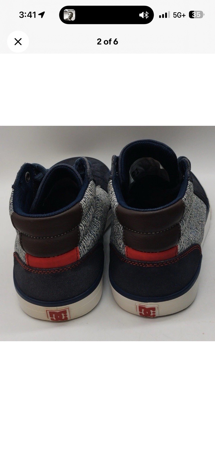 DC Shoe Council Mid Se Ankle High Canvas Sneaker Size 7 Rare