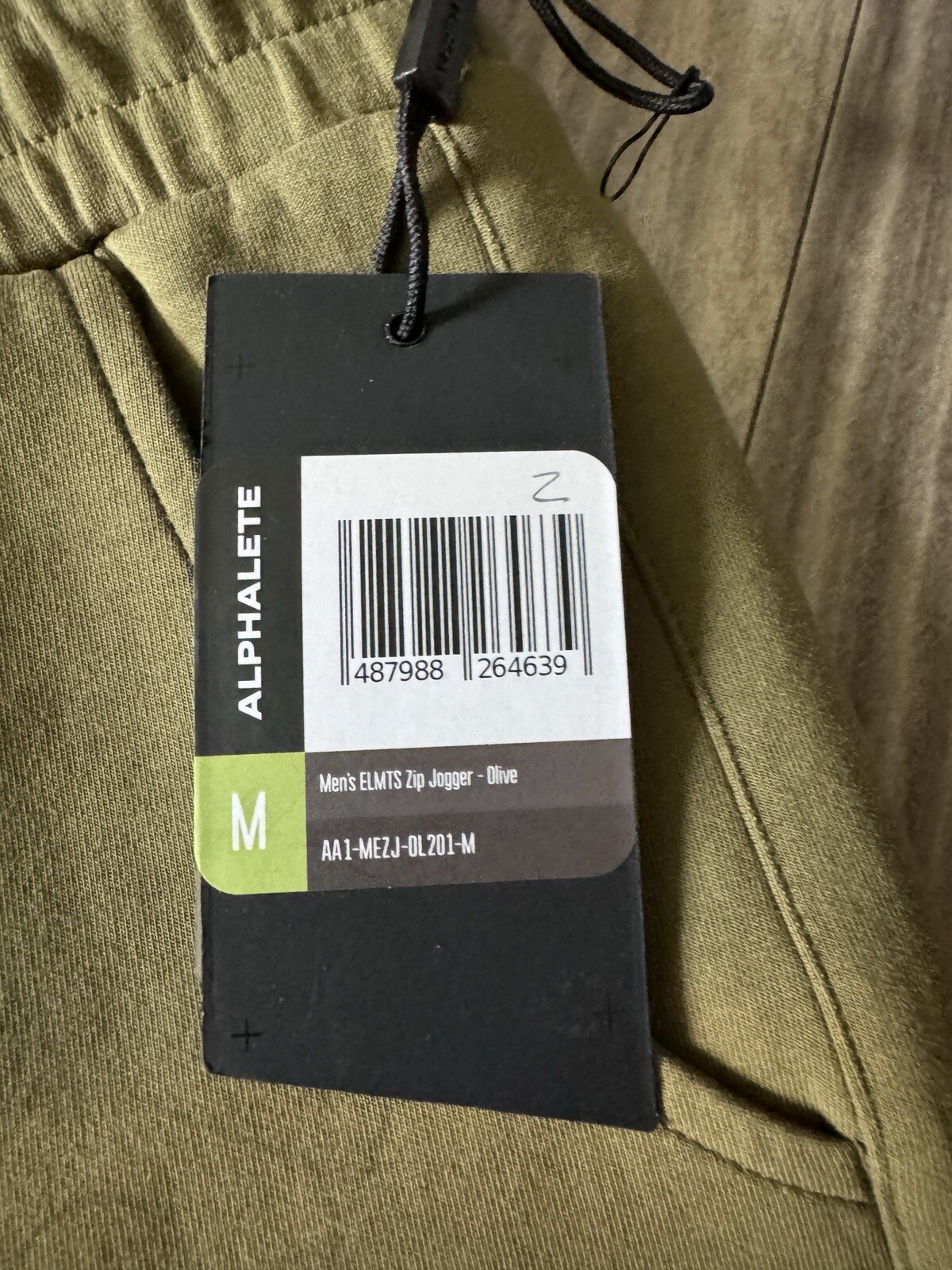 Alphalete Men’s Elmts Zip Jogger – Olive , Check seller’s description, Size M