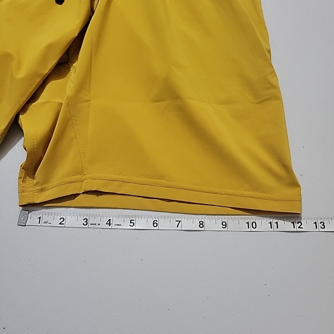 BONOBOS Mustard Yellow Poly Blend Drawstring Shorts 7.5″ Inseam Sz L New No Tags