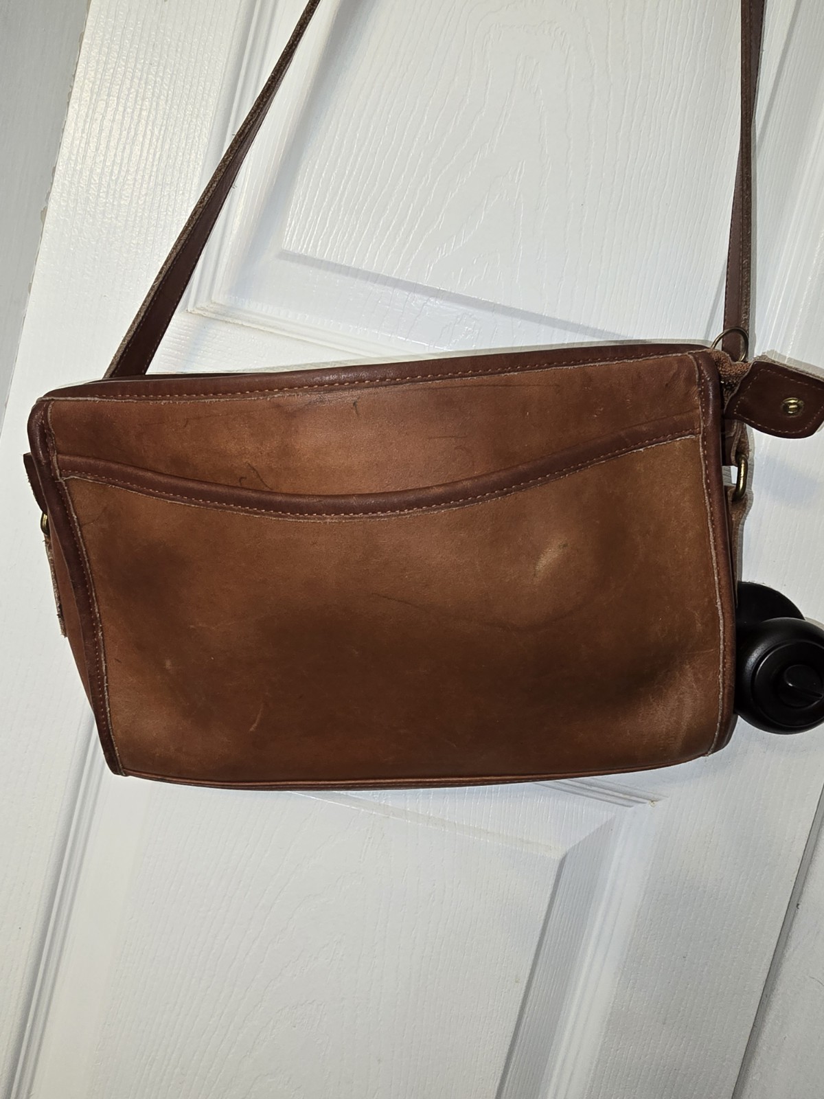 Vintage 90s Coach Taylor Zip Shoulder Purse 9944 Brown USA