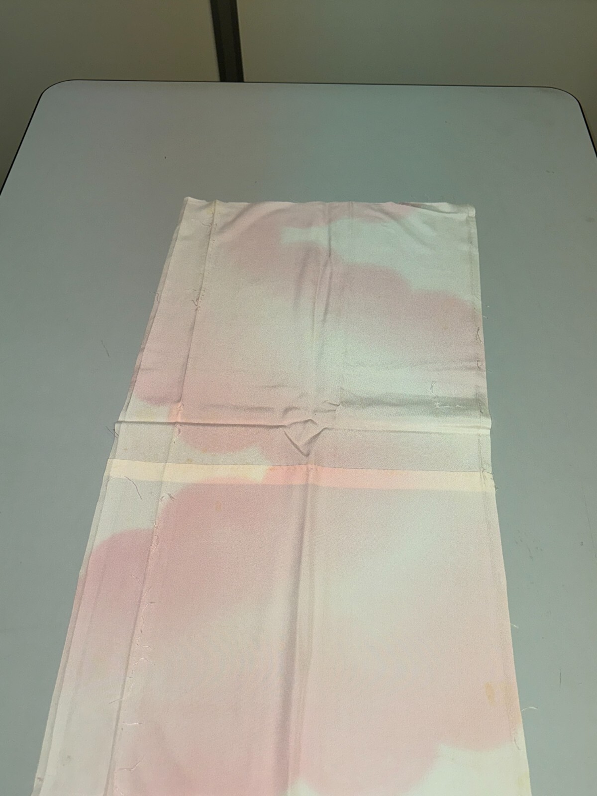 Japanese Vintage Kimono Fabric cloth Boro silk pink tradition Dirt 50.7×13.7in