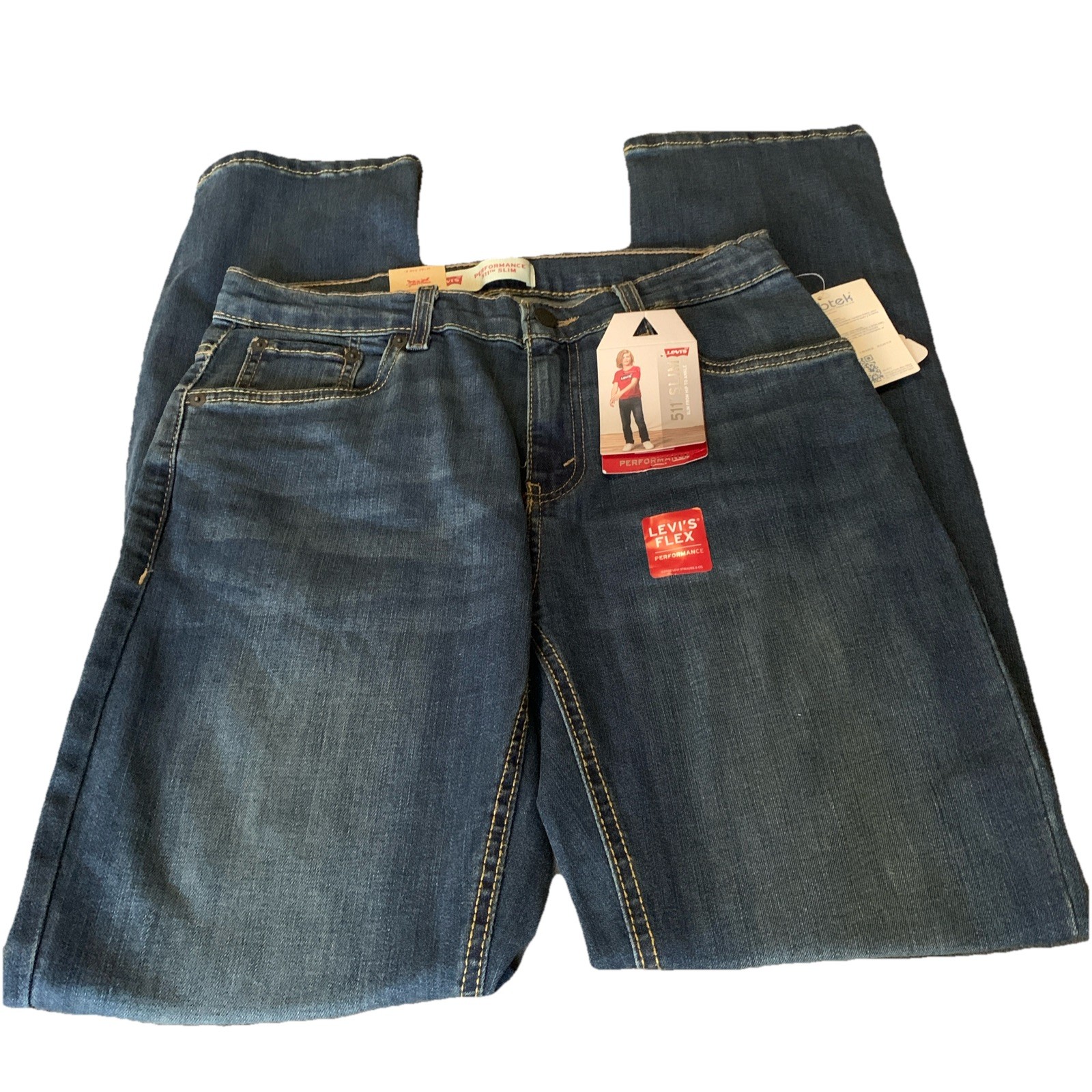 Levis Boys Jeans 511 Slim Fit San Francisco Size 18R 29×31 NWT Performance