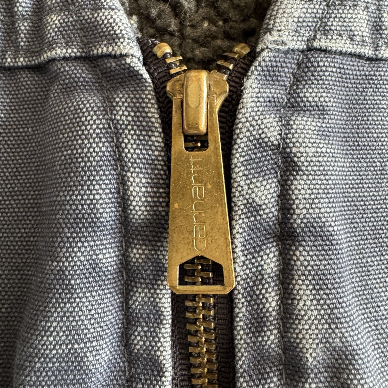Vintage Carhartt Sherpa Lined Vest Men’s Denim Blue Made In USA