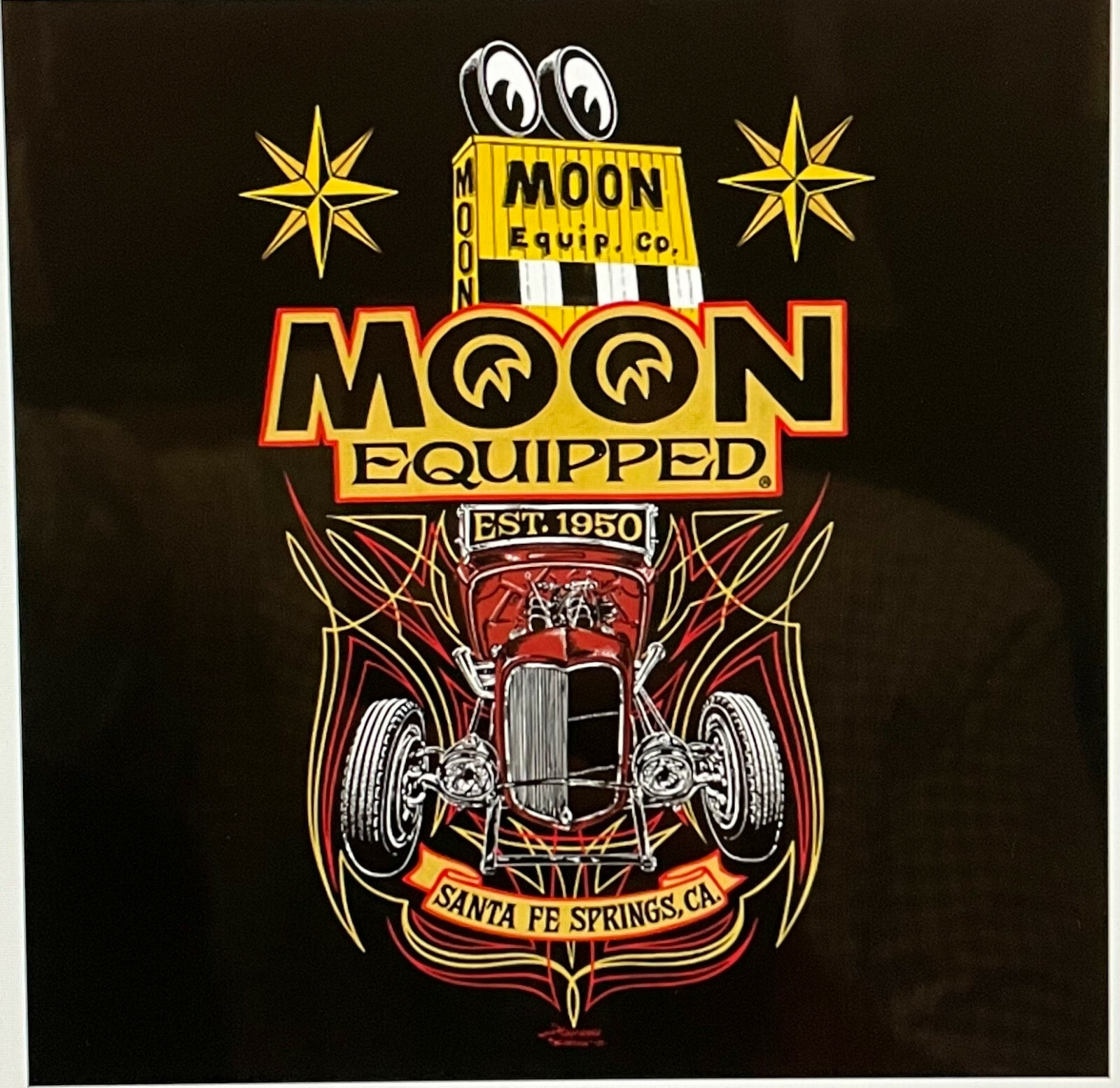 Men’s Mooneyes Moon Equipped 1932 Ford Hot Rod T-Shirt Cotton MQT161BK
