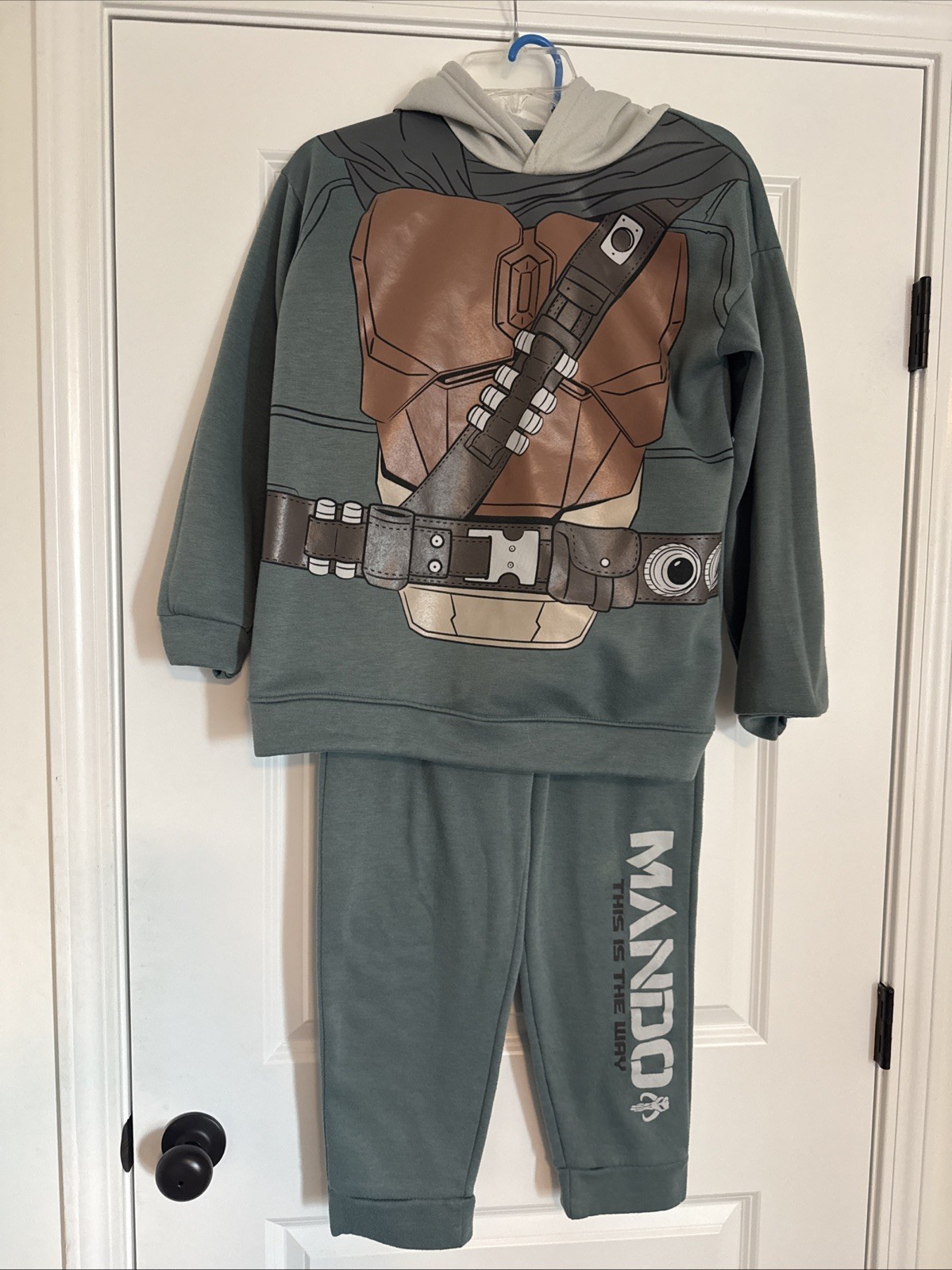 Star Wars Mandolorian Cosplay Hoodie & Pants 2-Piece Set YOUTH 14-16